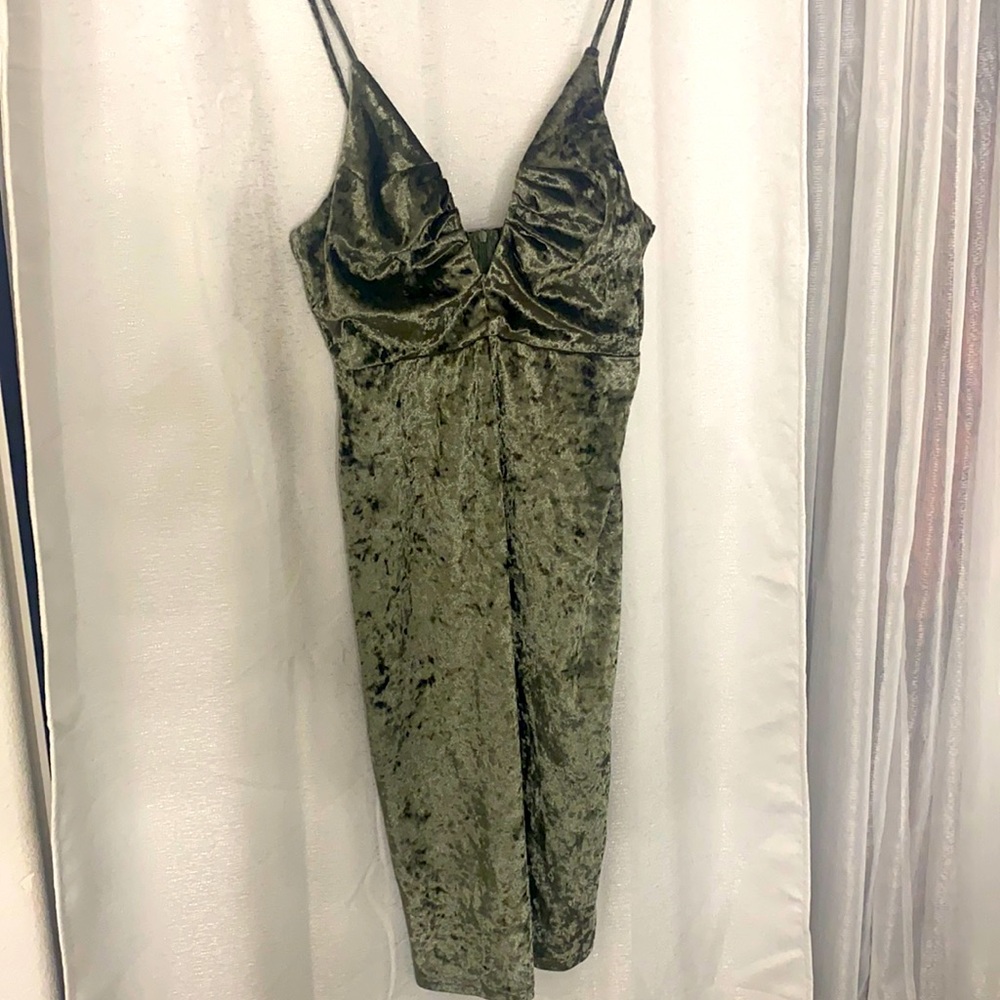 Large, suede green dress